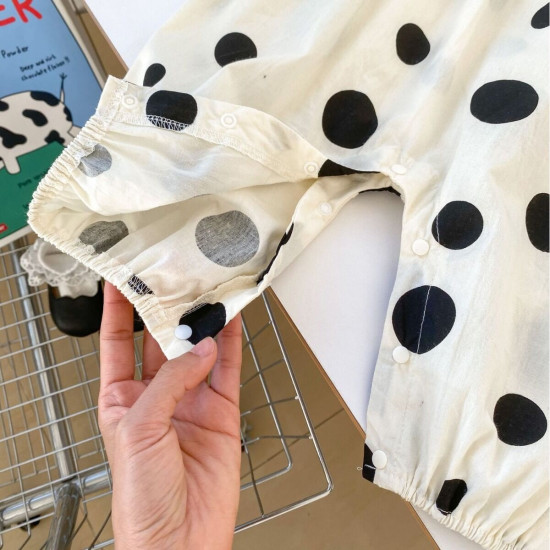 3-18M Baby Girls Polka Dot Long Sleeves Jumpsuit  Baby Clothing  