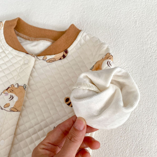 3-18M Baby Cartoon Print Long Sleeves Jumpsuit  Baby Clothing  