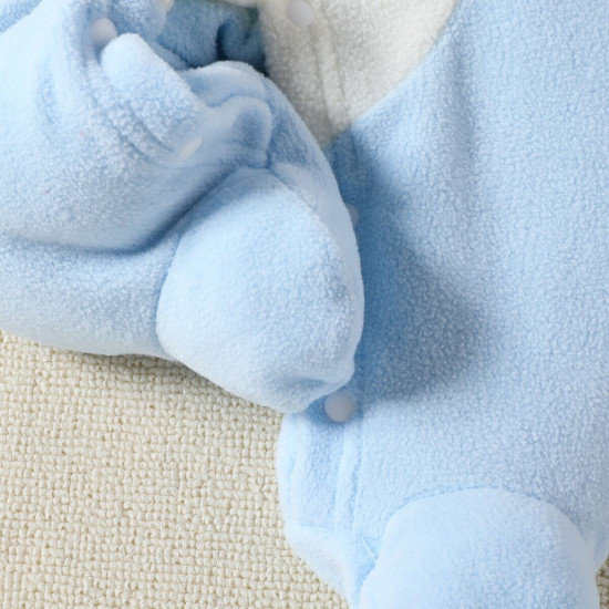 0-6M Baby Boy Dinosaur Contrast Color Hooded Footie Jumpsuit  Baby Clothes  