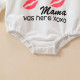 3-18M Valentine's Day Kiss Print Long Sleeve Bodysuit  Baby Clothes  