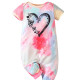 0-18M Baby Girls Valentine's Day Heart Print Jumpsuit & Headband  Baby Clothes  