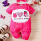 0-18M Baby Girls Valentine's Day Heart Print Jumpsuit & Headband  Baby Clothes  