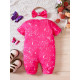 0-18M Baby Girls Valentine's Day Heart Print Jumpsuit & Headband  Baby Clothes  
