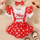 0-12M Baby Girls 3pcs Valentine'S Day Letter Star Print Bodysuit & Shorts  Baby Clothes  