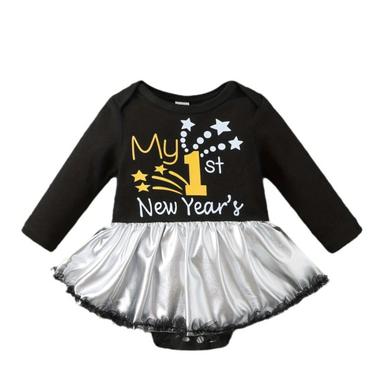 0-24M Baby Letter Print Long Sleeve Mesh Bodysuit & Headband  Baby Clothes  