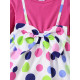 3M-3Y Baby Girls Polka Dot Print Bow Fake Two Piece Dresses  Baby Clothing  