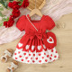 3M-3Y Baby Girls Valentine'S Day Short Sleeve Love Print Dresses With Bag  Baby Clothes  