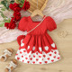 3M-3Y Baby Girls Valentine'S Day Short Sleeve Love Print Dresses With Bag  Baby Clothes  