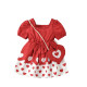 3M-3Y Baby Girls Valentine'S Day Short Sleeve Love Print Dresses With Bag  Baby Clothes  