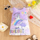 6M-3Y Baby Girls Unicorn Print Mesh Flying Sleeve Dresses  Baby Clothes  