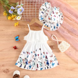 6M-3Y Baby Girls Butterfly Print Slip Dresses  Baby Clothes  