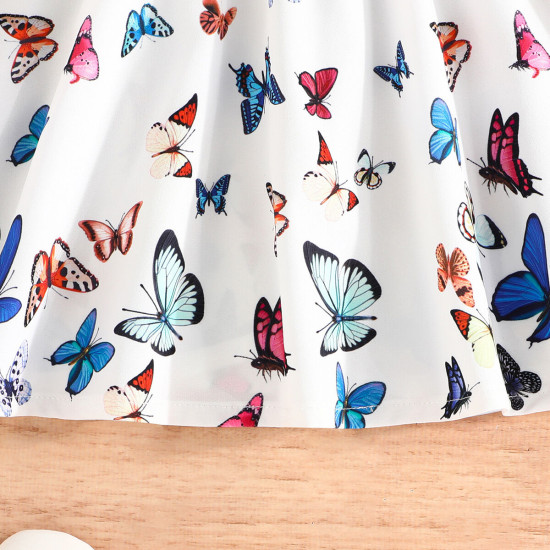 6M-3Y Baby Girls Butterfly Print Slip Dresses  Baby Clothes  