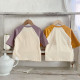 3-24M Baby Cotton Linen Color Matching Cartoon Print Top Casual T-Shirt  Baby Clothing  