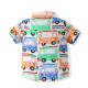 9months-5years Toddler Boy Sets Children's Clothing Suit New Summer Boy Short-Sleeved Printed Cartoon Car Shirt & Solid Color Shorts  