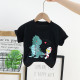 9M-4Y Toddler Boy Short-Sleeved Cartoon Dinosaur Print Tops  Boy Boutique Clothes  