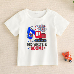 6M-3Y Baby Letter Print Short-Sleeved T-Shirt  Baby Boutique Clothing  