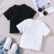18M-6Y Toddler Girls Casual Solid Color Short-Sleeved T-Shirt  Girls Clothes  