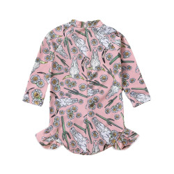 9M-4Y Toddler Girls Bull Head Print One-Piece Swimsuit  Girls Clothes  