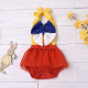 0-12M Baby Girls Bow Halter-Neck Mesh Swimsuit  Baby Clothing  