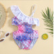 9M-4Y Toddler Girls Fish Scales Ruffled Sling One-Piece Swimsuit  Girls Clothes  