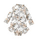 3-24M Baby Onesies Floral Print Zip Ruffle Long Sleeve One Piece Swimsuit  Baby Clothes In Bulk  