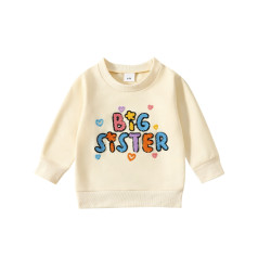 6M-3Y Baby Girls Big Sister Letter Sweatshirt  Baby Clothing  