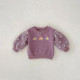 3-24M Baby Floral Mesh Long-Sleeved Fleece Pullover Sweatshirt  Baby Boutique Clothing  