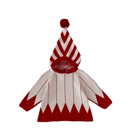 3-24M Baby Hooded Christmas Knit Sweater  Baby Boutique Clothing  