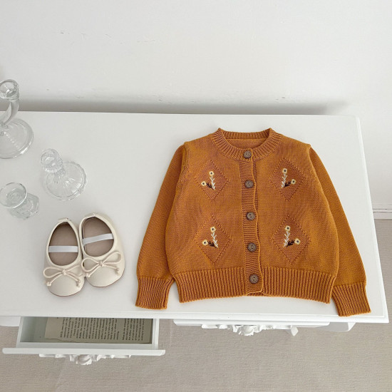 3-24M Baby Floral Embroidered Cardigan Sweater  Baby Clothing  