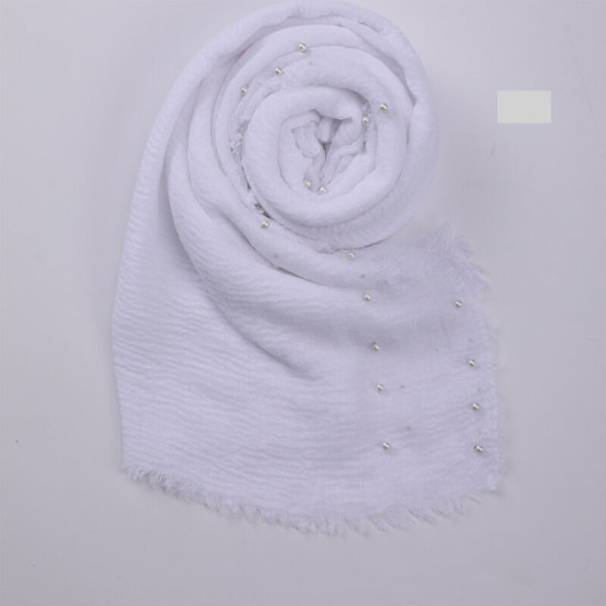 Newborn Cotton Linen Pearl Photography Tassel Wrapped Baby Blankets  