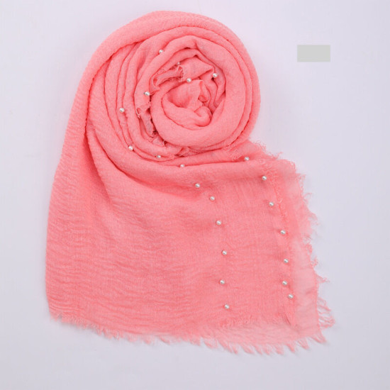 Newborn Cotton Linen Pearl Photography Tassel Wrapped Baby Blankets  