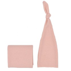 Wrap Blacket And Knotted Sleep Cap For Baby  