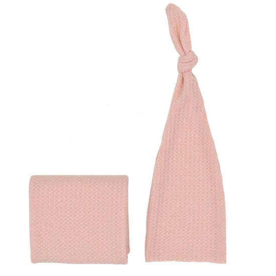 Wrap Blacket And Knotted Sleep Cap For Baby  