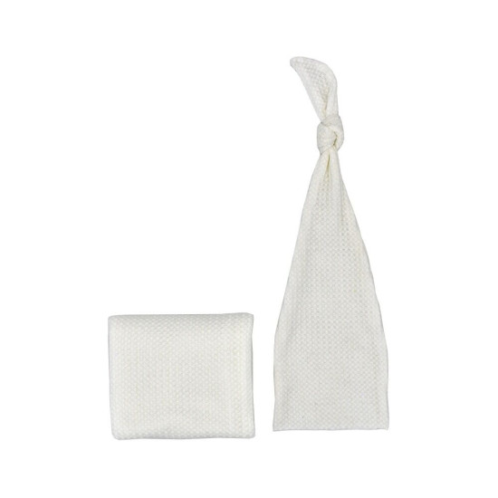 Wrap Blacket And Knotted Sleep Cap For Baby  