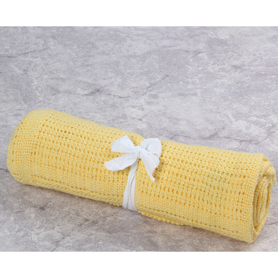 Solid Color Yarn Infant  Baby Blankets  
