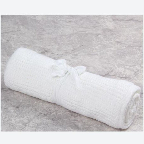 Solid Color Yarn Infant  Baby Blankets  