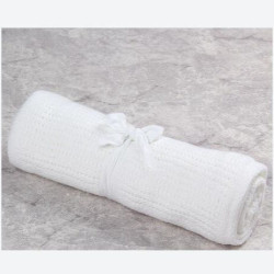 Solid Color Yarn Infant  Baby Blankets  