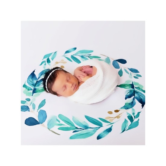Newborn Flower Rainbow Print Blanket  
