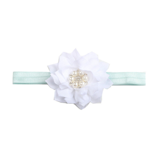 Baby Beaded Flower Decor Elastic Headband  