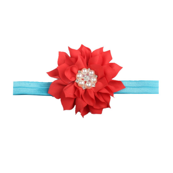 Baby Beaded Flower Decor Elastic Headband  