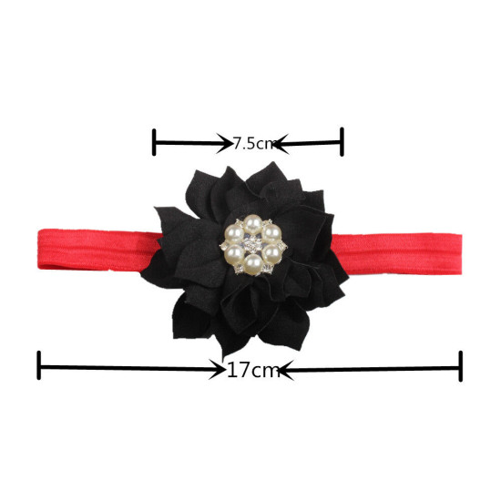 Baby Beaded Flower Decor Elastic Headband  