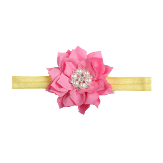 Baby Beaded Flower Decor Elastic Headband  