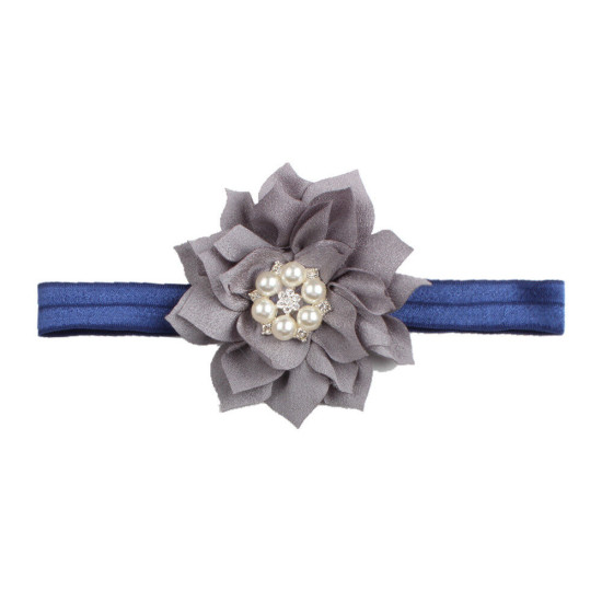 Baby Beaded Flower Decor Elastic Headband  