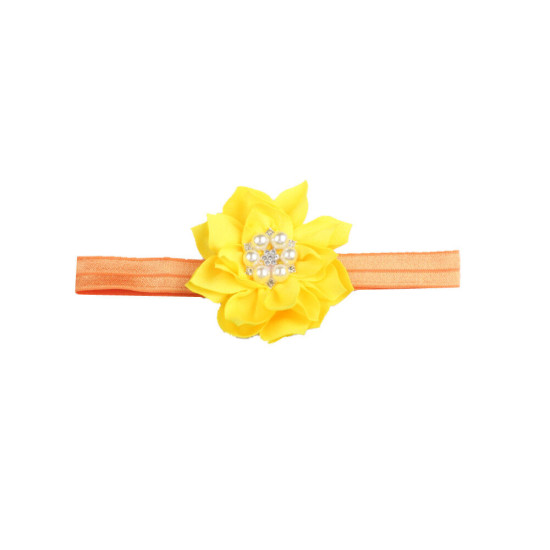 Baby Beaded Flower Decor Elastic Headband  