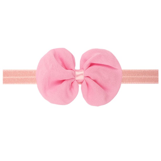 Solid Color Chiffon Bow Baby Headband  