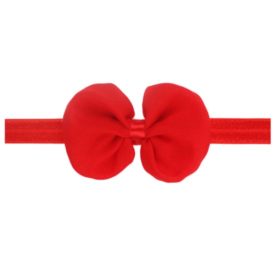 Solid Color Chiffon Bow Baby Headband  
