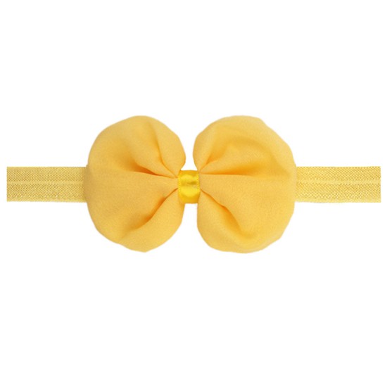 Solid Color Chiffon Bow Baby Headband  