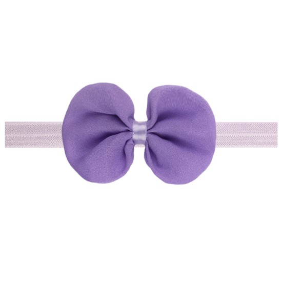 Solid Color Chiffon Bow Baby Headband  