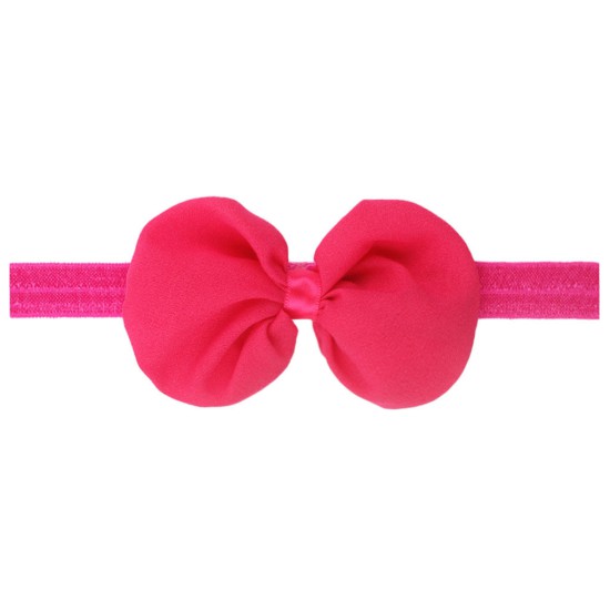 Solid Color Chiffon Bow Baby Headband  