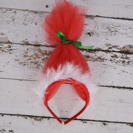 Christmas Santa Cartoon Wig Hair Hoop For Girls  